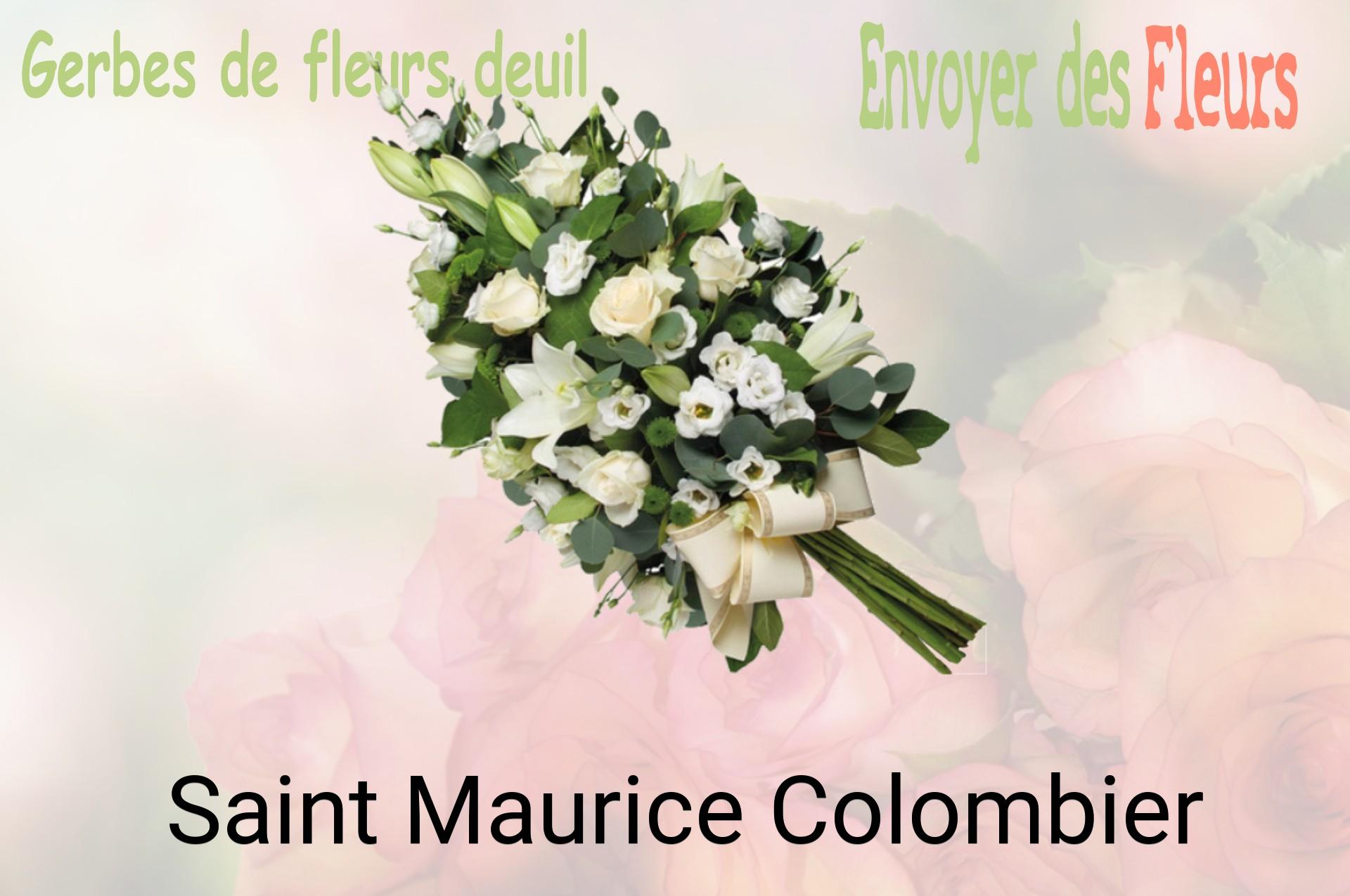 Gerbe de fleurs de deuil livrée à Saint-Maurice-Colombier